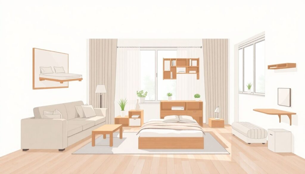 Мебель-трансформер для малых помещений: функциональные варианты и советы по выбору - иллюстрация