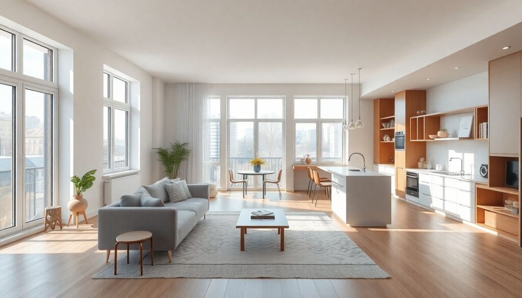 Зонирование без перегородок: способы визуального разделения пространства в квартире - иллюстрация