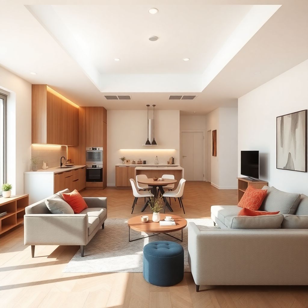 Зонирование без перегородок: визуальное разделение пространства в квартире