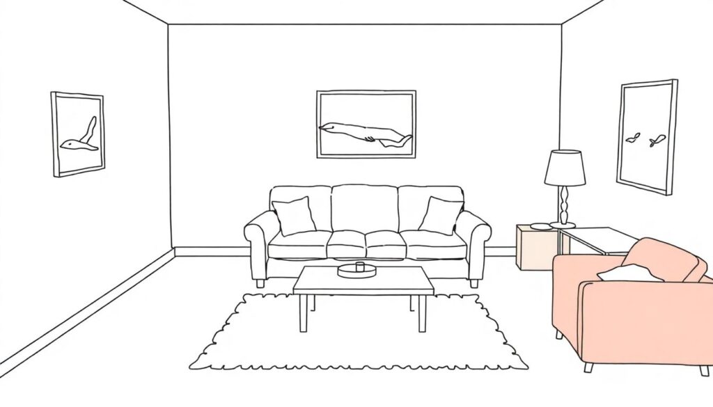 Гармоничный интерьер гостиной: правила зонирования и выбора мебели - иллюстрация