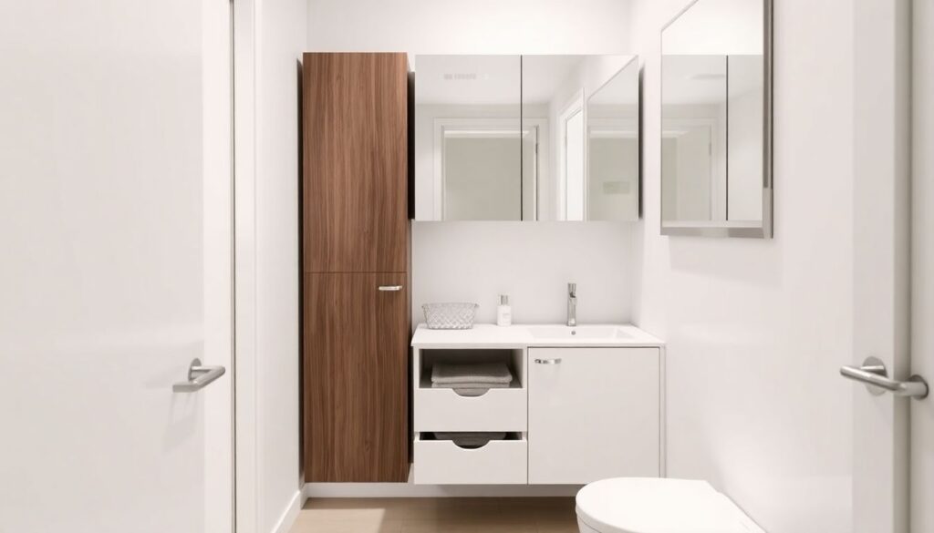 Эргономика ванной комнаты: компактные решения для хранения и доступа - иллюстрация