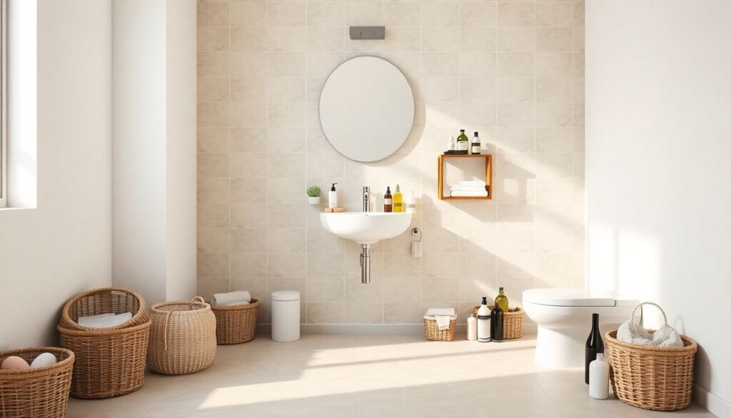 Эргономика ванной комнаты: компактные решения для хранения и доступа - иллюстрация